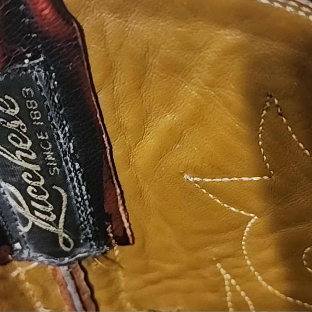 Lucchese Black and Red Western Boots - Picture 6 of 16